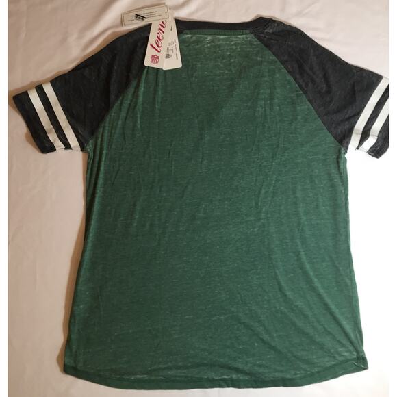 NFL Teens New York Jets Shirt Juniors Girls XL (15/17) Logo Green Short Sleeve - Picture 4 of 4